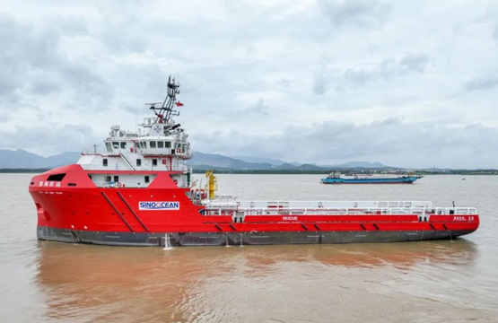 航通船业建造的电力推进PSV船“国海民远”号正式交付